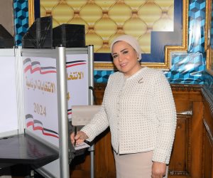 السيدة انتصار السيسي تدلي بصوتها في الانتخابات الرئاسية 2024