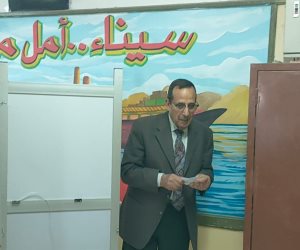 محافظ شمال سيناء يدلي بصوته في الانتخابات الرئاسية بالعريش (صور)