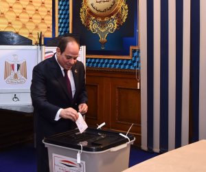 المرشح الرئاسي عبد الفتاح السيسي يدلي بصوته في انتخابات الرئاسة 2024 (صور)