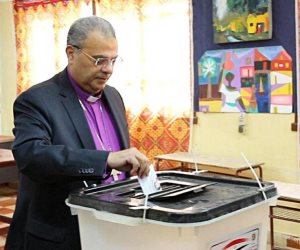 أكد أهمية المشاركة الفعّالة.. رئيس الطائفة الانجيلية الدكتور أندرية زكي يدلي بصوته في الانتخابات الرئاسية 