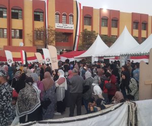 توافد كثيف للناخبين على لجنة المغتربين بمدينة الشروق (صور)