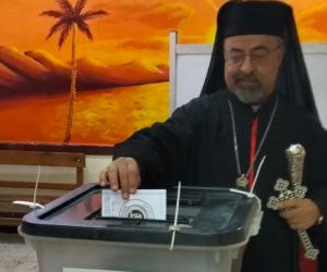 بطريرك الأقباط الكاثوليك يدلي بصوته في الانتخابات الرئاسية 