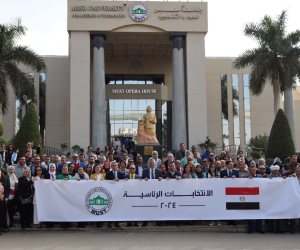 جامعة مصر للعلوم والتكنولوجيا تواصل مشاركتها فى الانتخابات الرئاسية لليوم الثالث على التوالي "صور"
