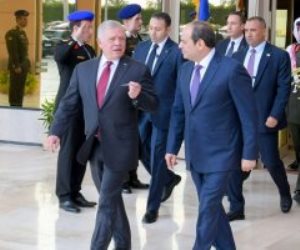 الرئيس السيسى وعاهل الأردن يجددان رفضهما التام لمحاولات تصفية قضية فلسطين