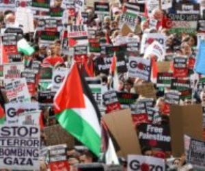 مظاهرة وسط فيينا للتضامن مع الفلسطينيين فى قطاع غزة المحاصر