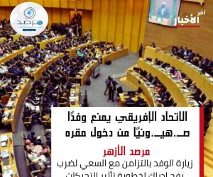 الاتحاد الإفريقي يمنع وفدًا صـهيـونيًا من دخول مقره.. التفاصيل