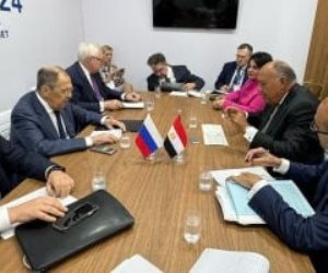 وزير الخارجية يلتقي لافروف على هامش اجتماع وزراء خارجية «العشرين» بالبرازيل