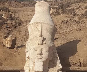 في محافظة المنيا .. الآثار تعلن الكشف عن الجزء العلوي من تمثال ضخم للملك رمسيس الثاني 
