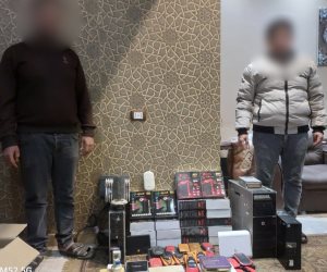 مباحث المصنفات تضبط مالكى محطة بث تلفزيونى لاسلكية بدون ترخيص في المنيا