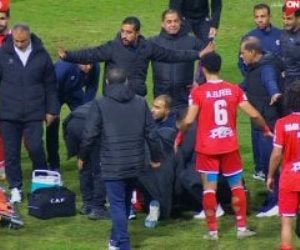 إغماء أحمد رفعت لاعب فيوتشر فى مباراة الاتحاد ونقله بالإسعاف