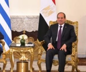 الرئيس السيسى يستقبل رئيس وزراء اليونان على هامش القمة المصرية الأوروبية