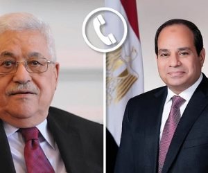  الرئيس عبد الفتاح السيسي يجري اتصالا هاتفيا مع الرئيس الفلسطيني