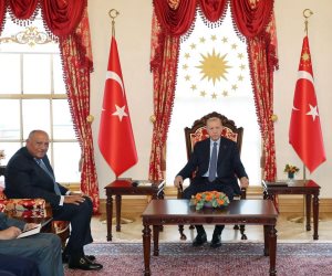 شكري يلتقي الرئيس التركي في إسطنبول وينقل رسالة شفهية من الرئيس السيسي