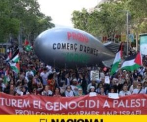 مطالب بقطع العلاقات مع إسرائيل.. الآلاف يتظاهرون في برشلونة لدعم غزة