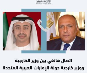 وزير الخارجية يتلقى اتصالاً هاتفياً من وزير خارجية دولة الإمارات العربية المتحدة 