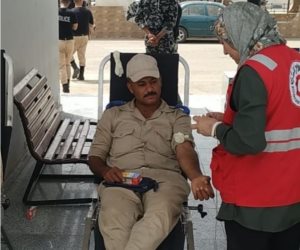 مديرية أمن المنوفية تشارك في حملة للتبرع بالدم 