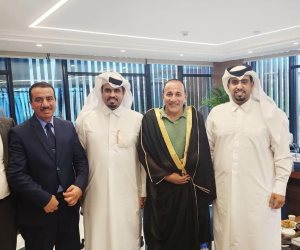وفد قطرى يزور الشيخ إبراهيم العرجاني ويبحث معه التعاون فى المجالات الصناعية والتجارية والزراعية 
