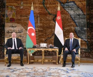 الرئيس السيسي: استعرضت مع رئيس أذربيجان جهود وقف إطلاق النار فى غزة