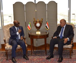 سامح شكري يستقبل وزير الخارجية والتعاون الدولي بجمهورية غينيا الاستوائية