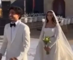 شاهد الظهور الأول لمحمد هانى وزوجته قبل حفل زفافهما.. الليلة