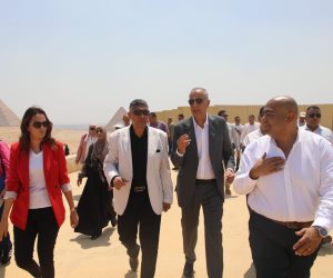 محافظ الجيزة يتفقد أعمال التطوير بمنطقة أهرامات الجيزة والمنطقة الأثرية