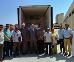 توزيع 3  طن من اللحوم علي الأسر الأولى بالرعاية بمركز ومدينة الشيخ زويد بشمال سيناء (صور)