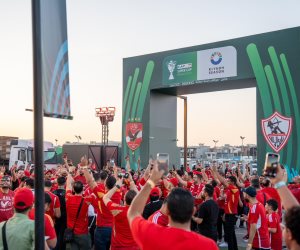 أجواء حماسية ولا أروع.. جماهير الأهلى والزمالك تتوافد على ملعب المملكة أرينا لحضور السوبر الأفريقي (صور)