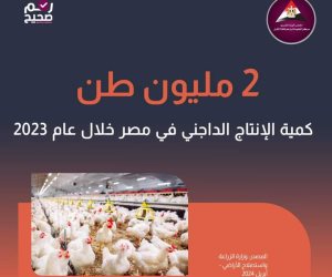 2 مليون طن إجمالي الإنتاج الداجني في مصر عام 2023.. «سلامة الغذاء» تجري 21 زيارة تفتيش على مجازر الدواجن واللحوم ومصانع الأمعاء