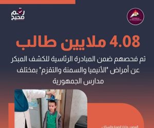 6.6 مليار جنيه لـ«التغذية المدرسية» لـ12 مليون طالب عام 2023-2024.. و3.994 مليون منهم استفادوا بالكشف المبكر عن الأنيميا والسمنة والتقزم