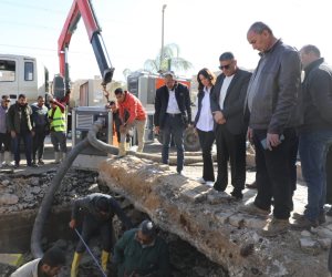 محافظ الجيزة يوجه بسرعة الانتهاء من إصلاح خط المياه المغذي لـ«حدائق الأهرام»