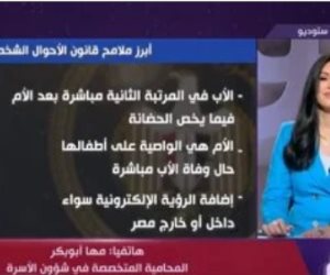 مها أبو بكر: قانون الأحوال الشخصية الجديد به تفاصيل كثيرة تخدم الأسرة المصرية