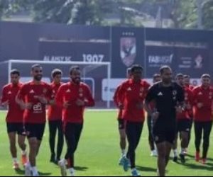 الأهلى يختم مرانه الثانى استعداداً لمباراة الزمالك السبت المقبل