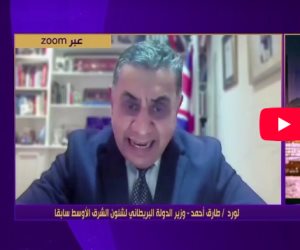 وزير الدولة البريطاني السابق لشؤون الشرق الأوسط يشيد بالجهود المصرية في ملف الحرب على غزة