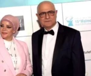 صبرى فواز وطارق الشناوى على السجادة الحمراء لمهرجان مالمو للسينما العربية