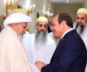 الرئيس السيسى يستقبل سُلطان "البهرة" بالهند وأنجاله.. فيديو