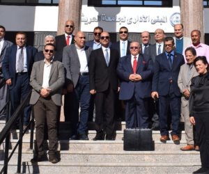 رئيس جامعة العريش يستقبل وفدا من المجلس العربي الأفريقي تمهيدا لانعقاد مؤتمر دولي للزراعة بشمال سيناء 