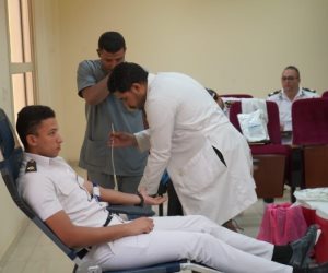 مديرية أمن القاهرة تنظم حملة تبرع بالدم بمشاركة عدد من رجال الشرطة