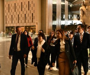 المتحف المصري الكبير يستقبل فخامة رئيس جمهورية جزر القمر ووزيرة التعليم والثقافة اليابانية
