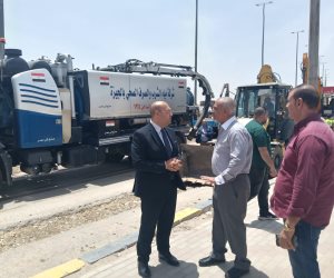 محافظة الجيزة: انتهاء أعمال إصلاح الكسر المفاجئ بخط مياه بمدخل مدينة هضبة الأهرام محافظة الجيزة: انتهاء أعمال إصلاح الكسر المفاجئ بخط مياه بمدخل مدينة هضبة الأهرام
