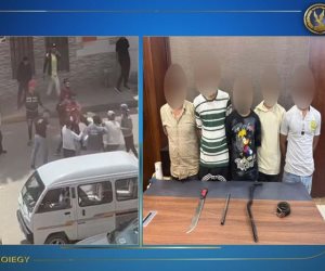 مقطع فيديو يكشف تعدى بعض الأشخاص على بعضهم بإستخدام أسلحة بيضاء وضبط طرفى المشاجرة