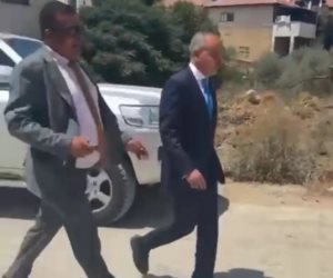 لحظة إطلاق إسرائيل النار على وفد دبلوماسى يضم سفير مصر.. فيديو وصور