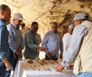 الكشف عن ثلاث مقابر جديدة لكبار رجال الدولة بمنطقة ذراع أبو النجا بالأقصر من عصر الدولة الحديثة