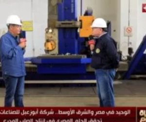 محمد شردى يرصد الطفرة فى إنتاج الصلب المدرع بمصنع 100 الحربى