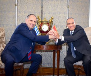 وزير الخارجية والهجرة يستقبل وزير خارجية اليونان