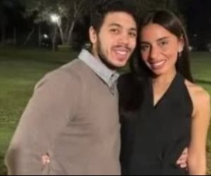 شاهد عادل حفيد الزعيم عادل إمام مع خطيبته فريدة قبل زفافهما
