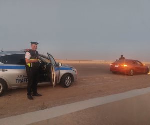 صحفية توجه الشكر لقوة تأمين طريق الساحل الشمالى لمساعدتها بعد تعرض سيارتها لعطل