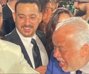 أشرف زكى ودياب ورامى إمام وبتول عرفة فى حفل زفاف منة عدلي القيعى