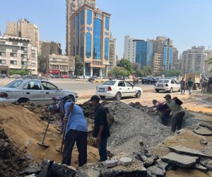 محافظ الجيزة: الانتهاء من إصلاح كسر ماسورة مياه بشارع جامعة الدول العربية