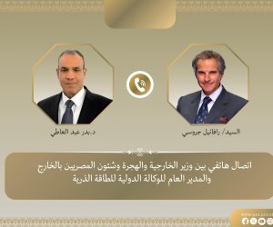 اتصال هاتفي بين وزير الخارجية والهجرة ومدير عام الوكالة الدولية للطاقة الذرية