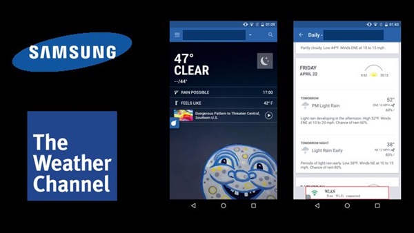 "سامسونج" و "Weather Channel" تطلقان تطبيق الطقس الجديد